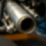 Detailed view of a 1996 Nissan Pickup catalytic converter