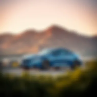 The 2015 BMW M4 in Blue Against a Stunning Backdrop 2015 BMW M4 in blue parked in a scenic location, enhancing its visual appeal