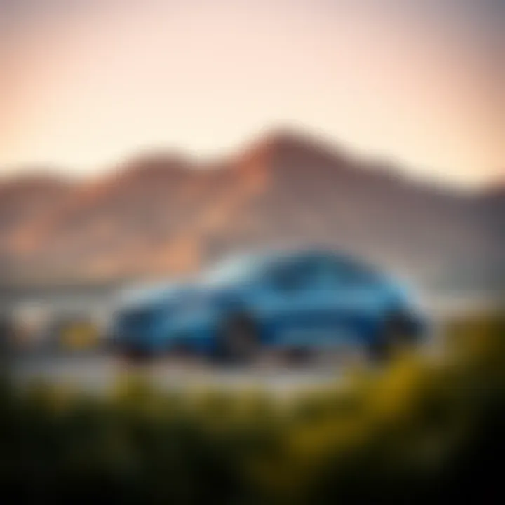 The 2015 BMW M4 in Blue Against a Stunning Backdrop 2015 BMW M4 in blue parked in a scenic location, enhancing its visual appeal