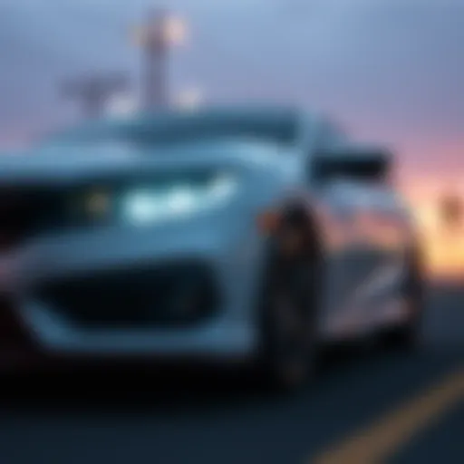 Sleek exterior design of the 2016 Honda Civic Coupe Sport