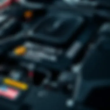 Powerful Engine Specifications of the Mustang GT Powerful engine specifications displayed in a dynamic setting, highlighting the performance capabilities of the Mustang GT