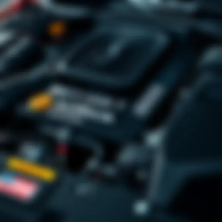 Powerful Engine Specifications of the Mustang GT Powerful engine specifications displayed in a dynamic setting, highlighting the performance capabilities of the Mustang GT