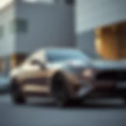 Sleek exterior design of the Ford Mustang GT Premium Coupe showcasing its sporty lines and aggressive stance