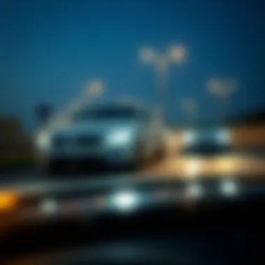 Performance metrics displayed through dynamic driving scenes of the Passat