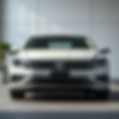 Sleek front view of the 2017 Jetta SEL Premium showcasing its elegant design.