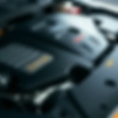 Detailed view of 2012 Ford Fusion SE engine components