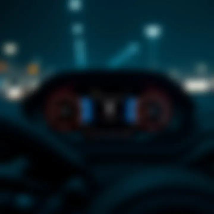 Close-up of the advanced dashboard technology in the Indian Challenger Limited