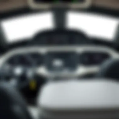 Detailed dashboard area of the Coachmen Leprechaun 220QB with modern controls and technology.