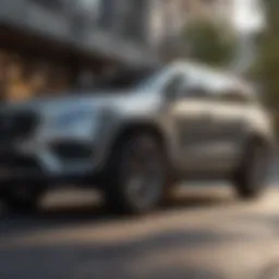 Luxurious SUV with a fresh coat of paint reflecting sunlight