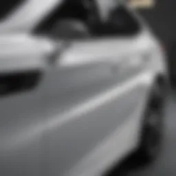 Toyota Camry door with clear focus on its design