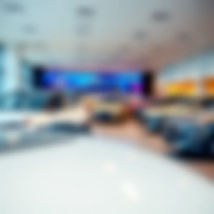 Showroom interior of Atlantic Auto Mall Hyundai with a variety of Hyundai models on display.