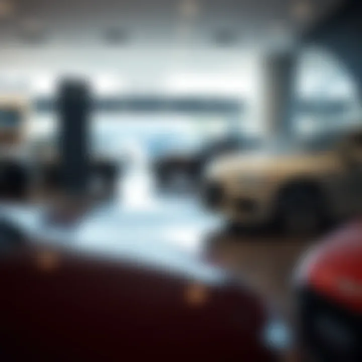 Audi Showroom Experience Showroom floor of an Audi dealership showcasing various models