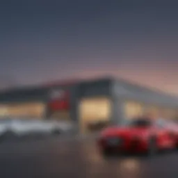 Exterior view of Audi Renton showcasing the dealership's architecture