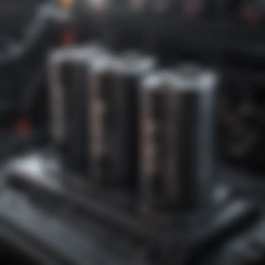 Close-up of a Jeep battery showcasing specifications