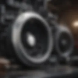 Truck engine being serviced