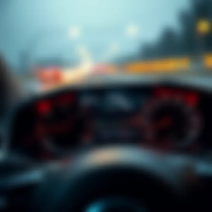 Performance Metrics in Focus Dynamic performance metrics displayed on a small SUV dashboard