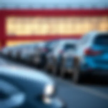 Consumer Satisfaction Among Small SUVs An array of small SUVs lined up, emphasizing consumer satisfaction