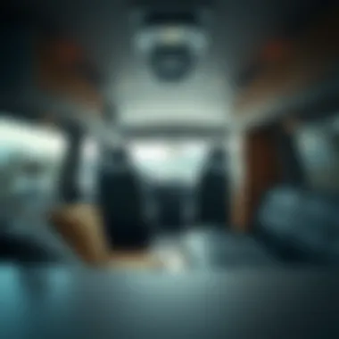 Interior view of a modern camper van