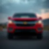 Stylish front view of the 2016 Chevrolet Colorado Extended Cab