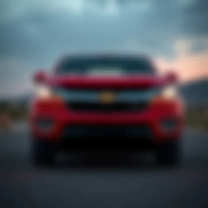 Stylish front view of the 2016 Chevrolet Colorado Extended Cab