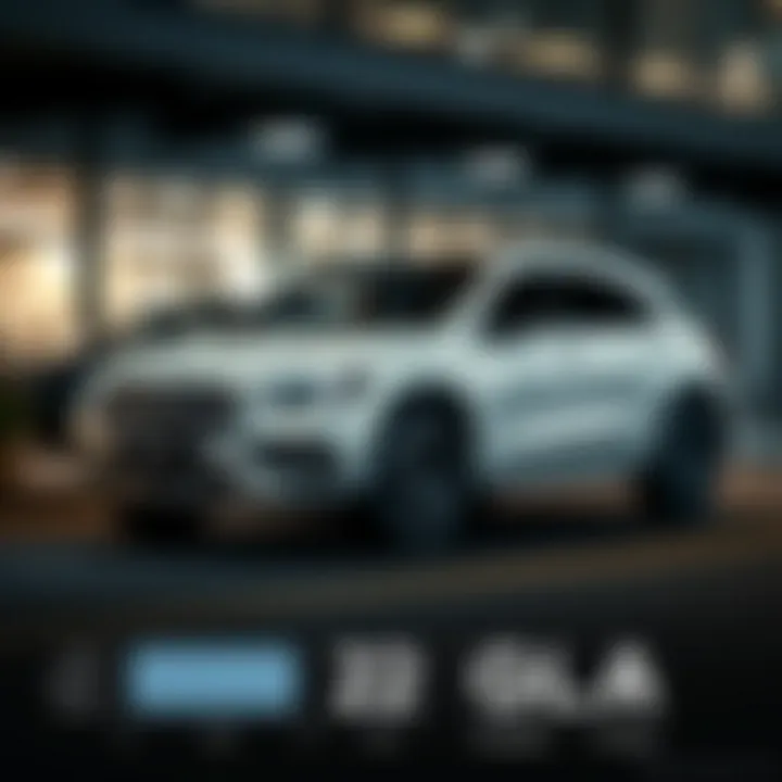 Comparison chart highlighting the 2022 Benz GLA against its competitors in the market