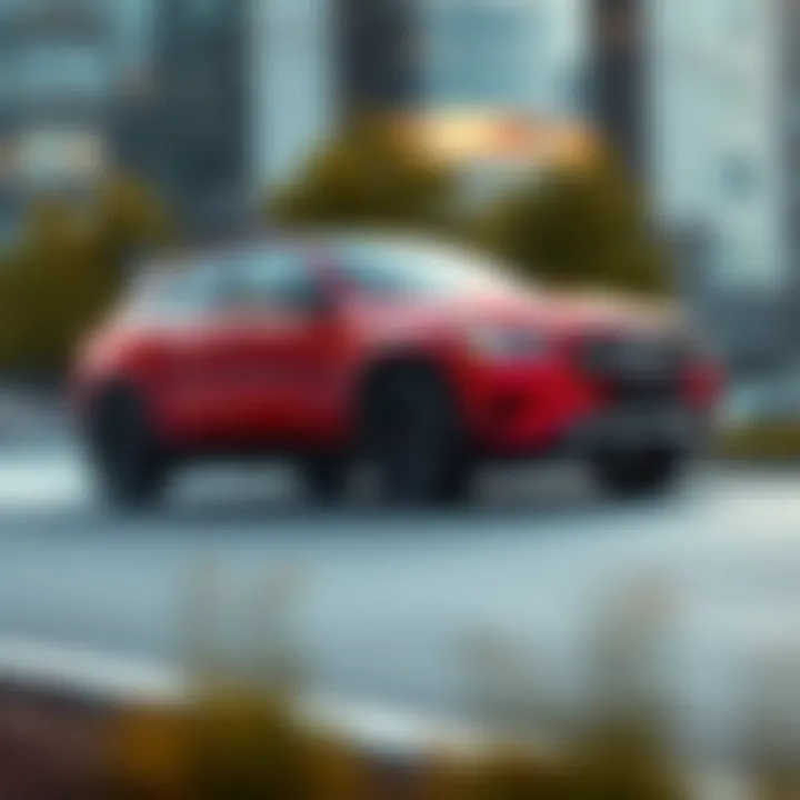 Dynamic driving scene illustrating the performance capabilities of the 2022 Benz GLA