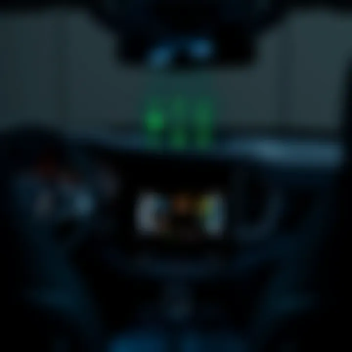 Dashboard showcasing advanced technological features and infotainment system