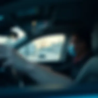 Safety features highlighted during a test drive scenario