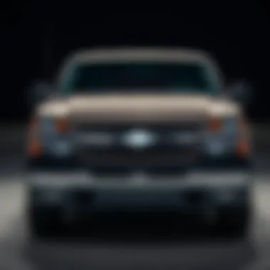 Front view of the 2005 Chevy Silverado single cab showcasing its robust design