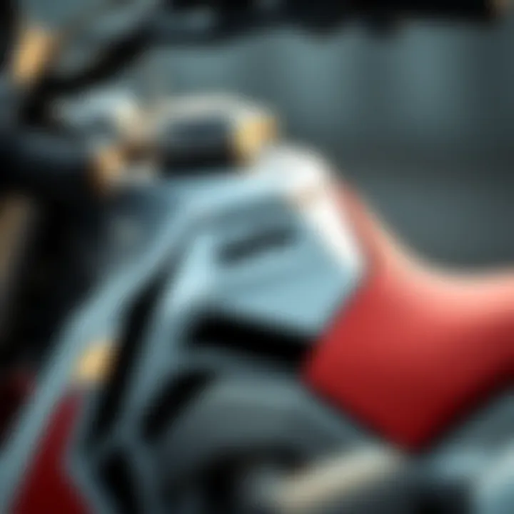 In-Depth Look at WR250F Gas Tank Design Detailed view of WR250F gas tank design