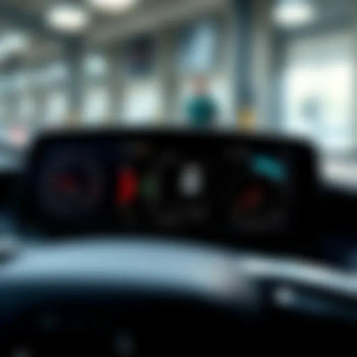 Advanced Vehicle Diagnostic Technology Modern diagnostic tool displaying vehicle data