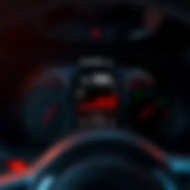 Performance metrics display on a truck dashboard