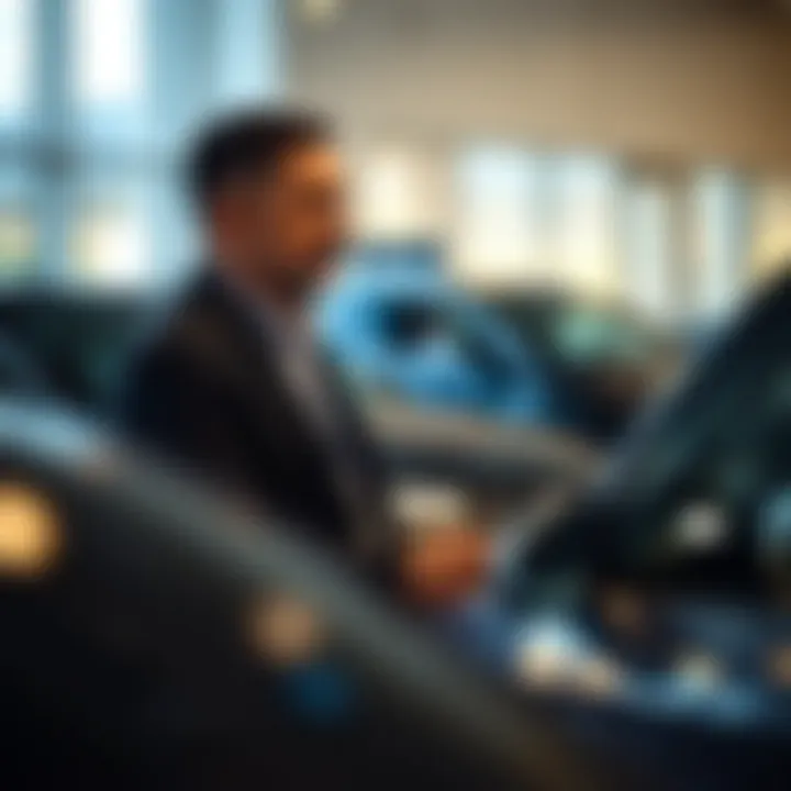 Customer Engagement Customer interacting with a knowledgeable sales representative