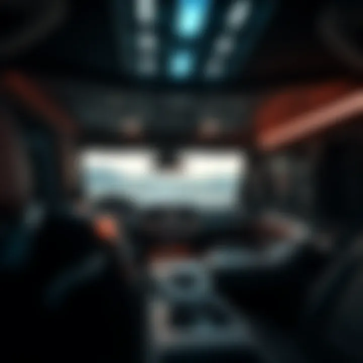 Interior view of the Dodge Hellephant truck's advanced technology