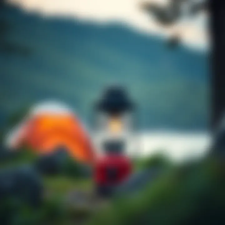 Dutchmen Coleman Lantern LT 17B in a scenic camping environment, showcasing its suitability