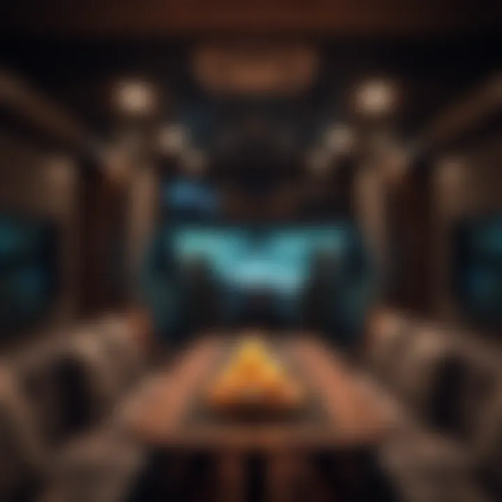 Interior layout of the Dutchmen Coleman Lantern LT 17B highlighting spacious living area