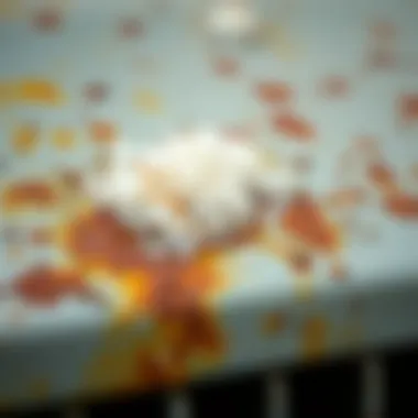 Vinegar and baking soda rust removal mixture