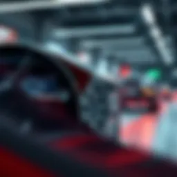 Futuristic automotive technology interface