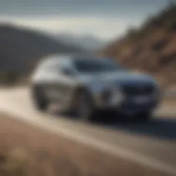 Hyundai Santa Fe driving on a winding road