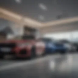 Showroom interior featuring a range of BMW models in Spring Valley