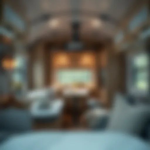 Elegant interior design of a modern cottage trailer