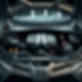 Engine bay of the Toyota CH-R showcasing engine details