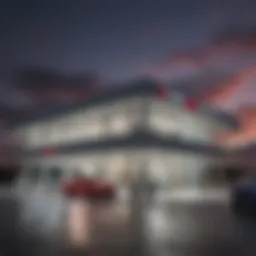 Exterior view of Five Star Dodge dealership showcasing modern architecture