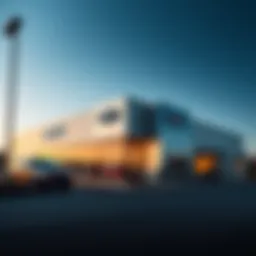 Exterior view of a Ford dealership in Levittown