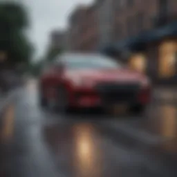 Hyundai Elantra exterior view in Austin streets