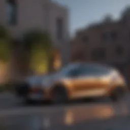 Sleek design of the Hyundai Veloster showcasing its unique profile
