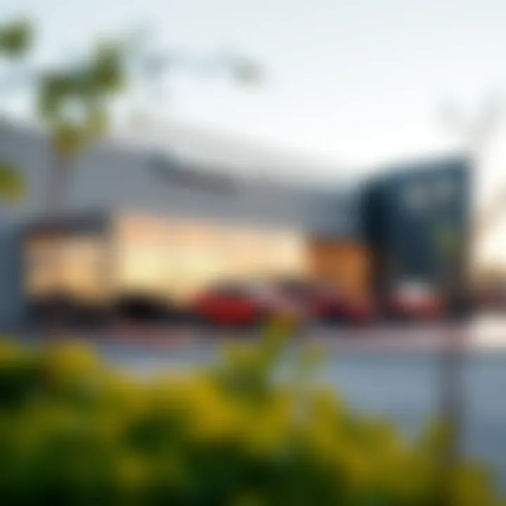 Exterior view of a Mazda dealership in Hurst, showcasing vehicle display