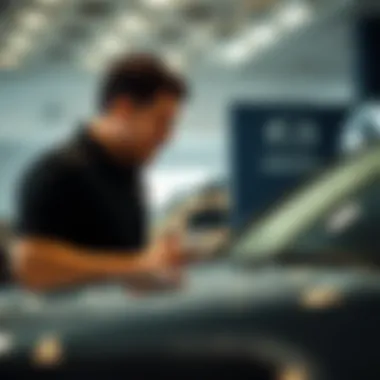 Customer discussing financing options with a dealership representative