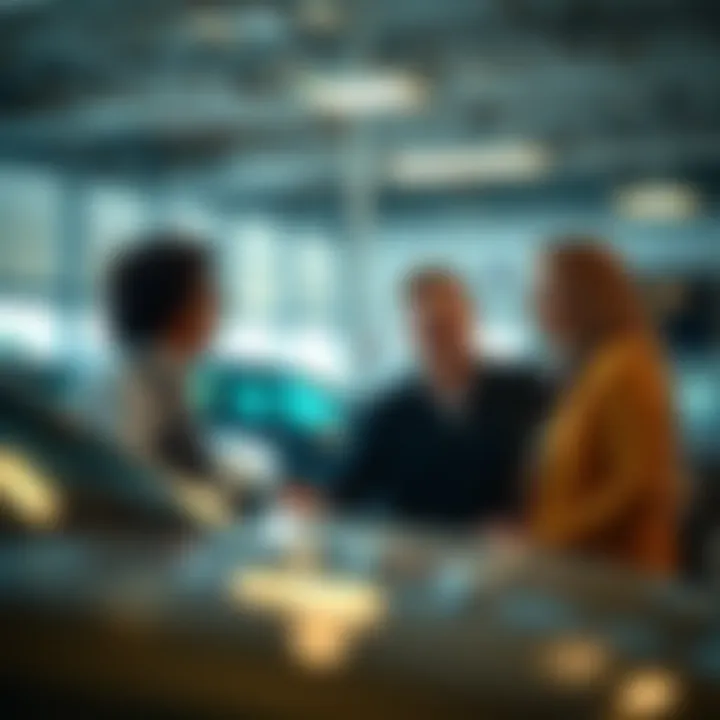 Customer interacting with a sales representative at a dealership