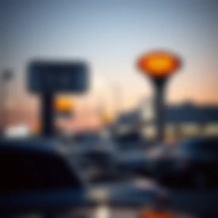 Sign indicating local economic impact of used car sales